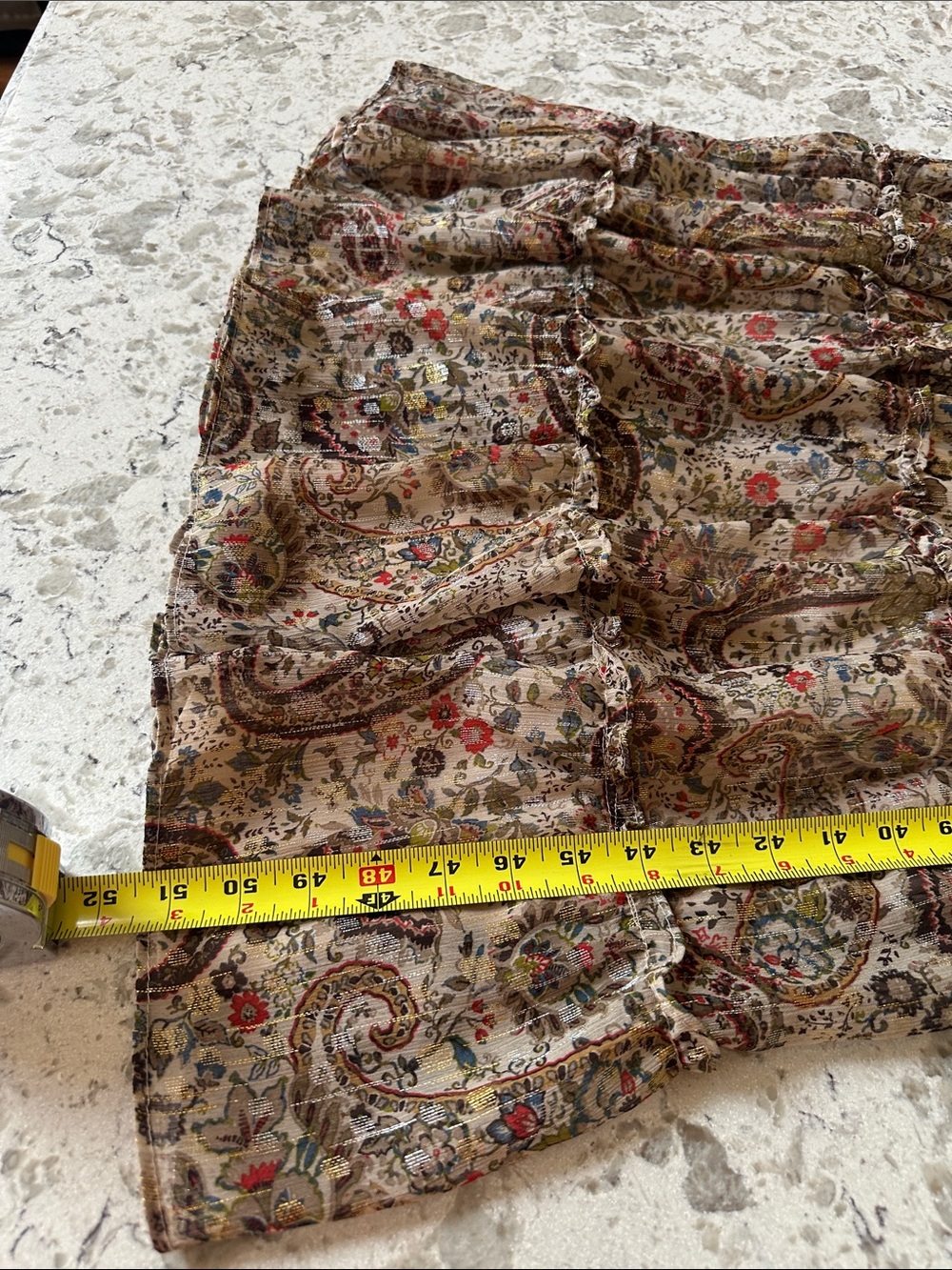 Vince Camuto Multi Paisley Tiered Maxi Dress - Picture 7 of 8